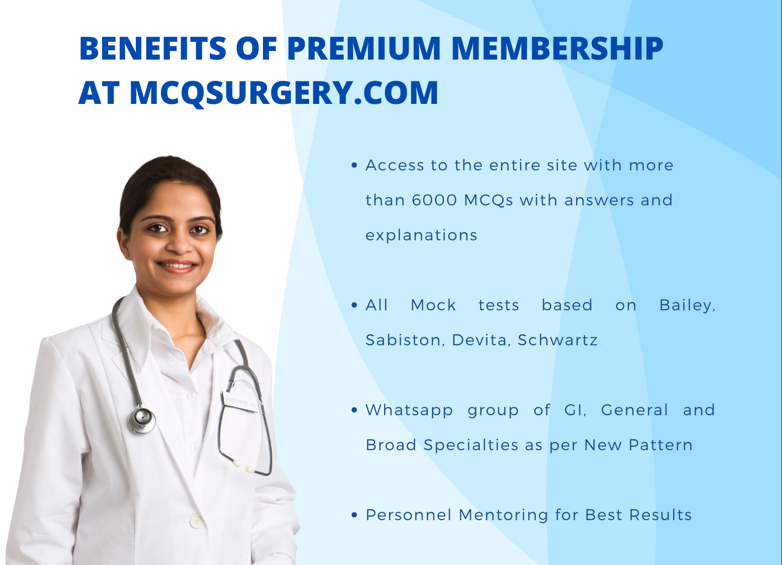 Premium Membership Advantages at mcqsurgery.com