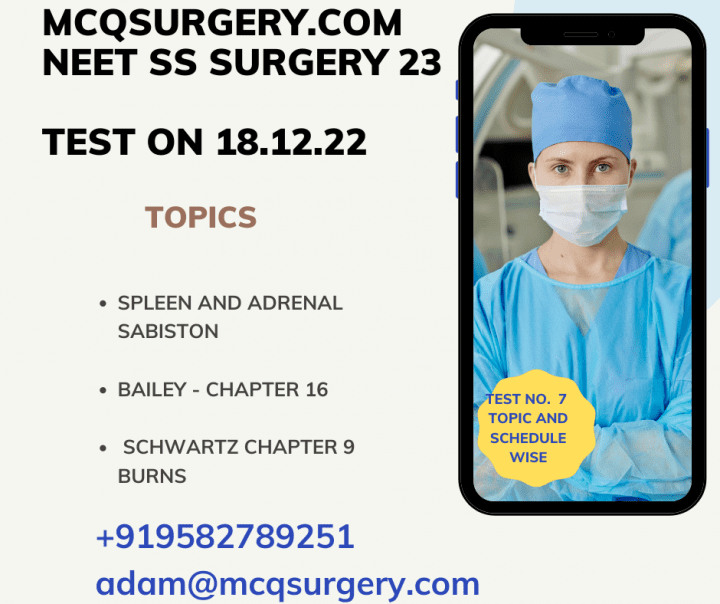 Surgery Superspeciality MCQs – MCH NEET SS Online Preparation