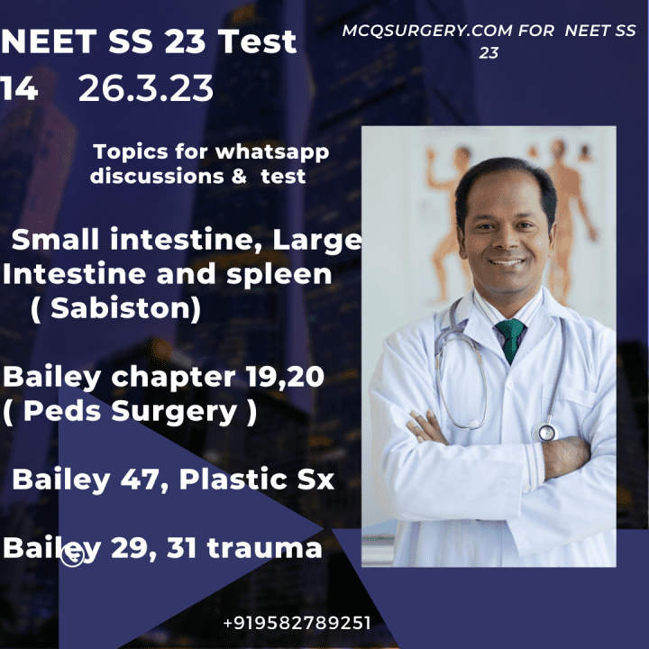 Surgery Superspeciality MCQs – MCH NEET SS Online Preparation